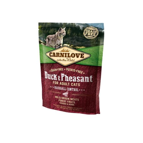 Carnilove Cat Adult Duck & Pheasant Hairball Control- Kacsa és Fácán Hússal 400g